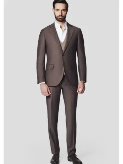 Lancerto Garnitur Henderson GA073125000013 Brązowy Slim Fit