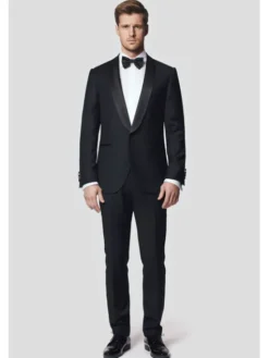 Lancerto Garnitur Leiston GA073124000026 Czarny Slim Fit