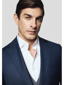 Lancerto Garnitur Manzanillo GA073125000028 Granatowy Slim Fit