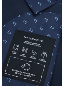 Lancerto Garnitur Manzanillo GA073125000028 Granatowy Slim Fit