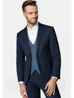 Lancerto Garnitur Montreal GA073123000008 Granatowy Slim Fit
