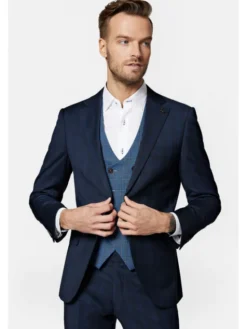 Lancerto Garnitur Montreal GA073123000008 Granatowy Slim Fit