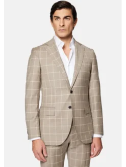 Lancerto Garnitur Neapol GA073124000018 Beżowy Slim Fit
