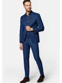 Lancerto Garnitur Orlando GA073123000005 Granatowy Slim Fit