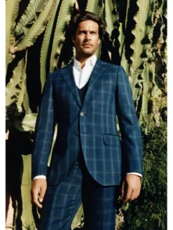 Lancerto Garnitur Orlando GA073123000005 Granatowy Slim Fit