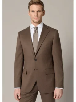 Lancerto Garnitur Pontevedra GA073126000013 Brązowy Slim Fit