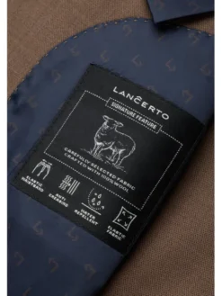 Lancerto Garnitur Pontevedra GA073126000013 Brązowy Slim Fit