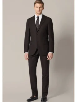 Lancerto Garnitur Segovia GA073126000043 Brązowy Slim Fit