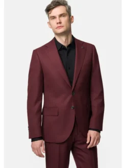 Lancerto Garnitur Tabasco GA073123000018 Bordowy Slim Fit