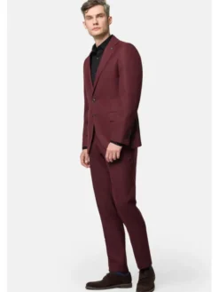 Lancerto Garnitur Tabasco GA073123000018 Bordowy Slim Fit