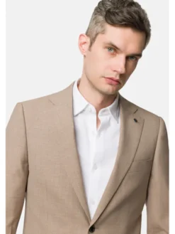 Lancerto Garnitur Vancouver GA073123000019 Beżowy Slim Fit