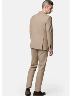 Lancerto Garnitur Vancouver GA073123000019 Beżowy Slim Fit