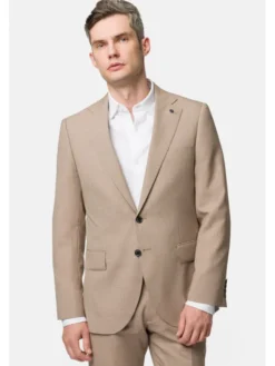 Lancerto Garnitur Vancouver GA073123000019 Beżowy Slim Fit