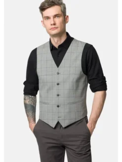 Lancerto Kamizelka Austin KA073123000001 Szary Slim Fit