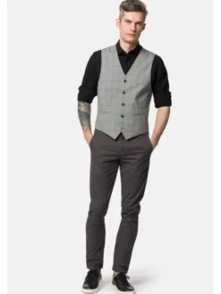 Lancerto Kamizelka Austin KA073123000001 Szary Slim Fit