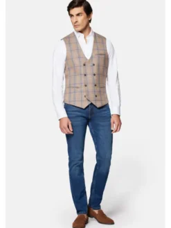 Lancerto Kamizelka Blakely KA131124000007 Beżowy Slim Fit