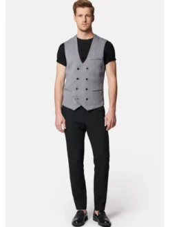 Lancerto Kamizelka Blanco KA131124000006 Szary Slim Fit