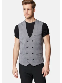 Lancerto Kamizelka Blanco KA131124000006 Szary Slim Fit