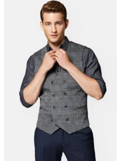Lancerto Kamizelka Boltby KA131223000007 Szary Slim Fit