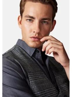 Lancerto Kamizelka Boltby KA131223000007 Szary Slim Fit