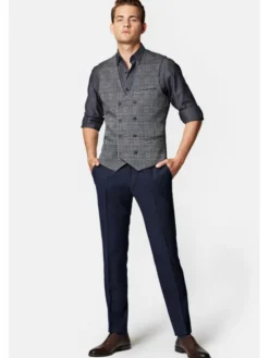 Lancerto Kamizelka Boltby KA131223000007 Szary Slim Fit