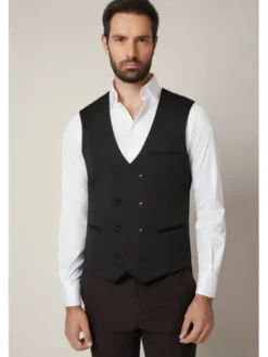 Lancerto Kamizelka Candelo KA131225000007 Czarny Slim Fit