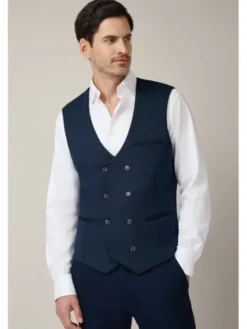 Lancerto Kamizelka Dozza KA131225000003 Granatowy Slim Fit