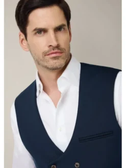Lancerto Kamizelka Dozza KA131225000003 Granatowy Slim Fit