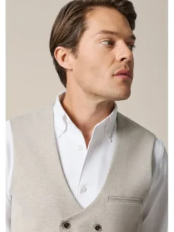 Lancerto Kamizelka garniturowa Montefalco KA131126000002 Beżowy Slim Fit