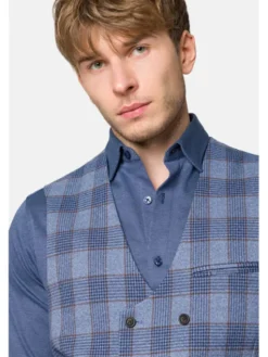 Lancerto Kamizelka Lambley KA131223000012 Niebieski Slim Fit