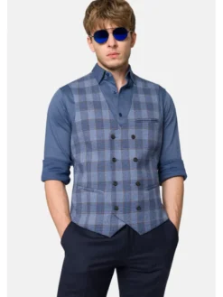 Lancerto Kamizelka Lambley KA131223000012 Niebieski Slim Fit