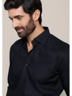 Lancerto Koszula Belisaria KO073226000002 Czarny Slim Fit