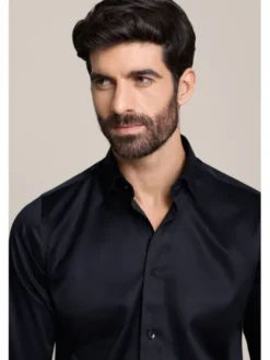 Lancerto Koszula Blackstone KO073226000009 Czarny Slim Fit