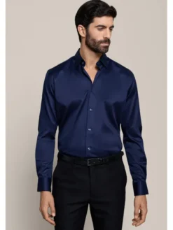 Lancerto Koszula Gaia KO073226000015 Granatowy Regular Fit