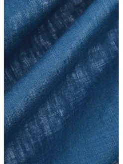 Lancerto Koszula Koszula Szafirowa z Lnem Bente KO073125000003 Niebieski Slim Fit