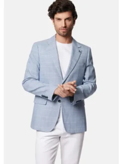 Lancerto Marynarka Altoona MA131124000020 Niebieski Slim Fit