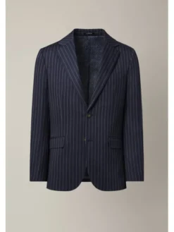 Lancerto Marynarka Amiens MA073226000013 Granatowy Slim Fit