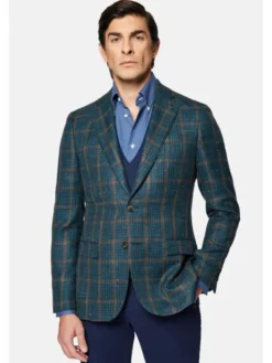 Lancerto Marynarka Blakeney MA073124000002 Zielony Slim Fit