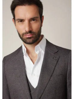 Lancerto Marynarka Calascio MA131225000002 Brązowy Slim Fit