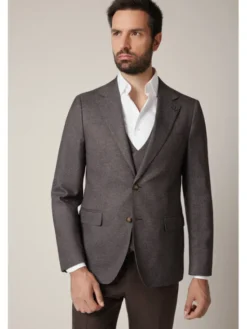 Lancerto Marynarka Calascio MA131225000002 Brązowy Slim Fit