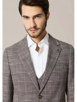 Lancerto Marynarka Castelbuono MA131126000028 Brązowy Regular Fit