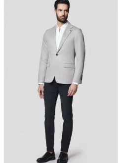 Lancerto Marynarka Cesena MA131224000005 Szary Slim Fit