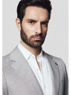 Lancerto Marynarka Cesena MA131224000005 Szary Slim Fit