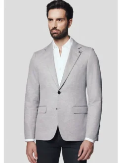 Lancerto Marynarka Cesena MA131224000005 Szary Slim Fit