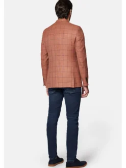 Lancerto Marynarka Corona MA073124000010 Brązowy Slim Fit