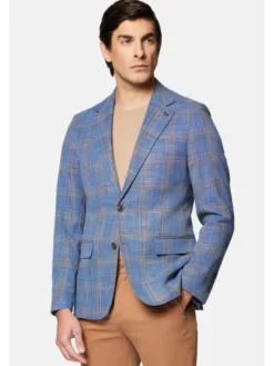 Lancerto Marynarka Easley MA131124000019 Niebieski Slim Fit