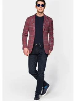 Lancerto Marynarka Eleonora Bordowy Slim Fit