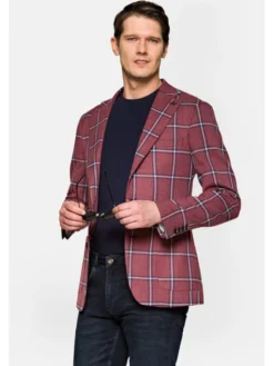 Lancerto Marynarka Eleonora Bordowy Slim Fit