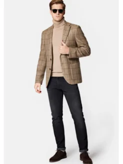 Lancerto Marynarka Gatwick MA099223000003 Beżowy Regular Fit