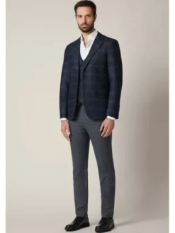 Lancerto Marynarka Gesualdo MA131225000008 Granatowy Slim Fit
